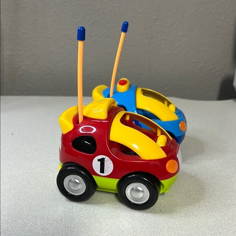Vibrant Red and Blue Toy Cars Set